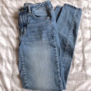AMERICAN EAGLE SUPER STRETCH HIGH RISE BLUE JEAN